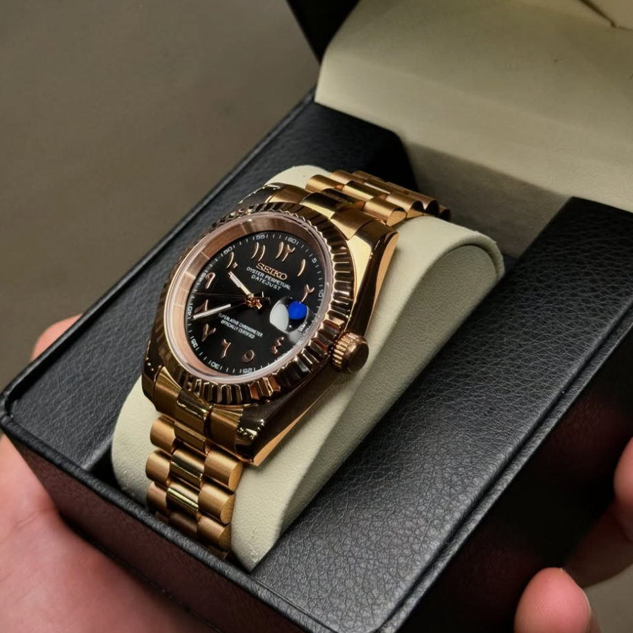 ELVANE® Rose Gold Chocolate Arabic Dial