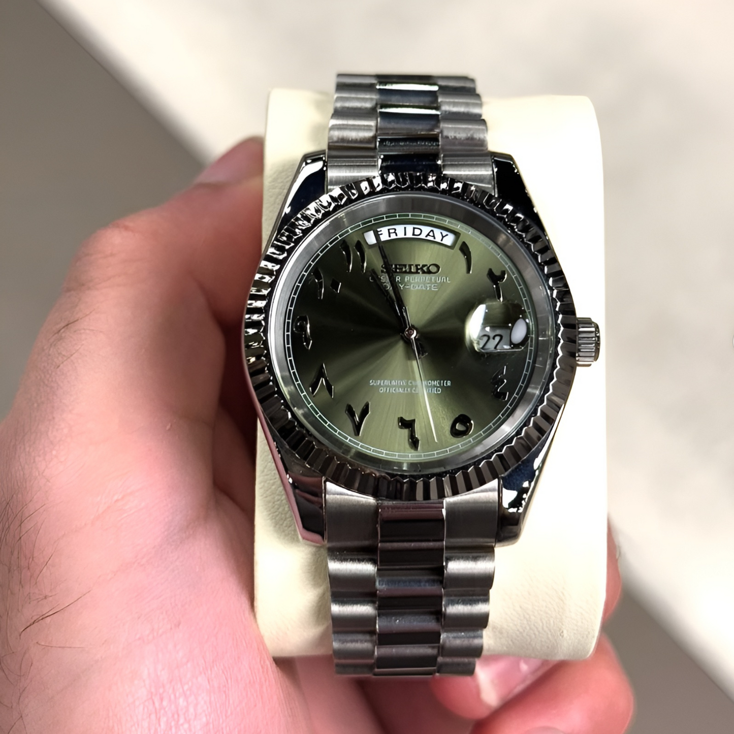 ELVANE® Pearl Olive Arabic Dial